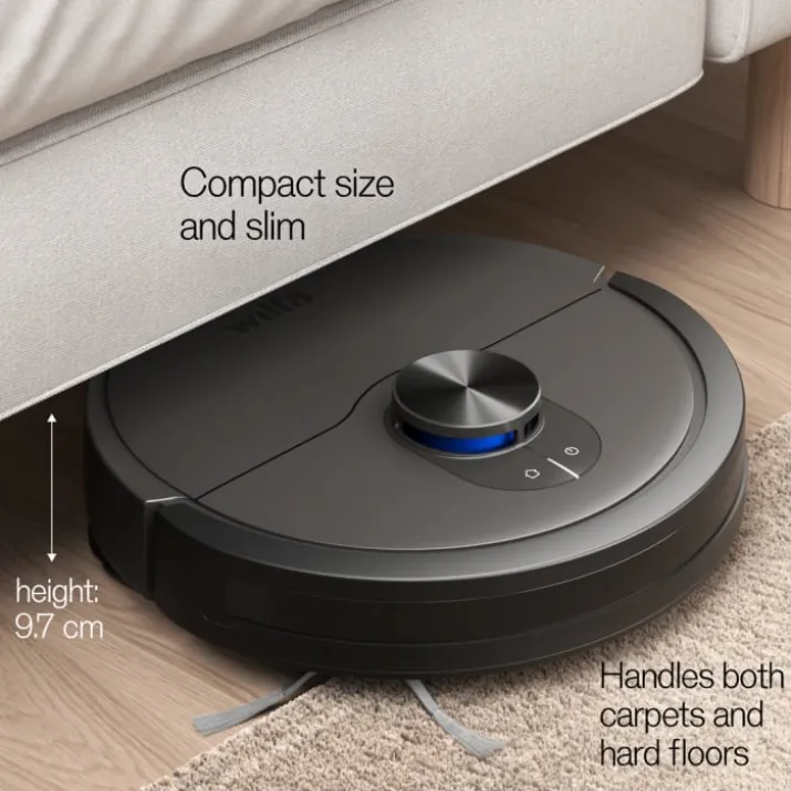 Wilfa Innobot RVC-B4LIN robotstøvsuger, gulvvask, 4000 PA, sort