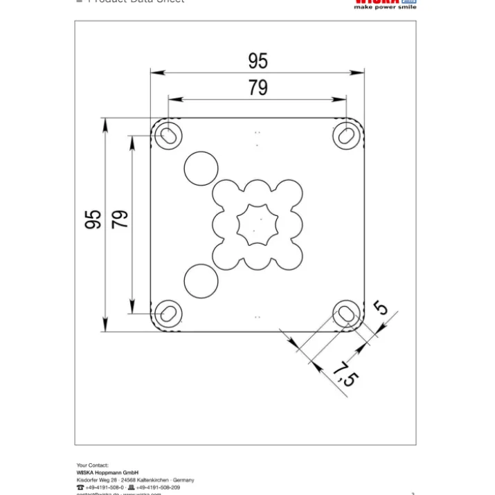 Wiska Combi 407 forgreningsdåse, 95x95x60 mm