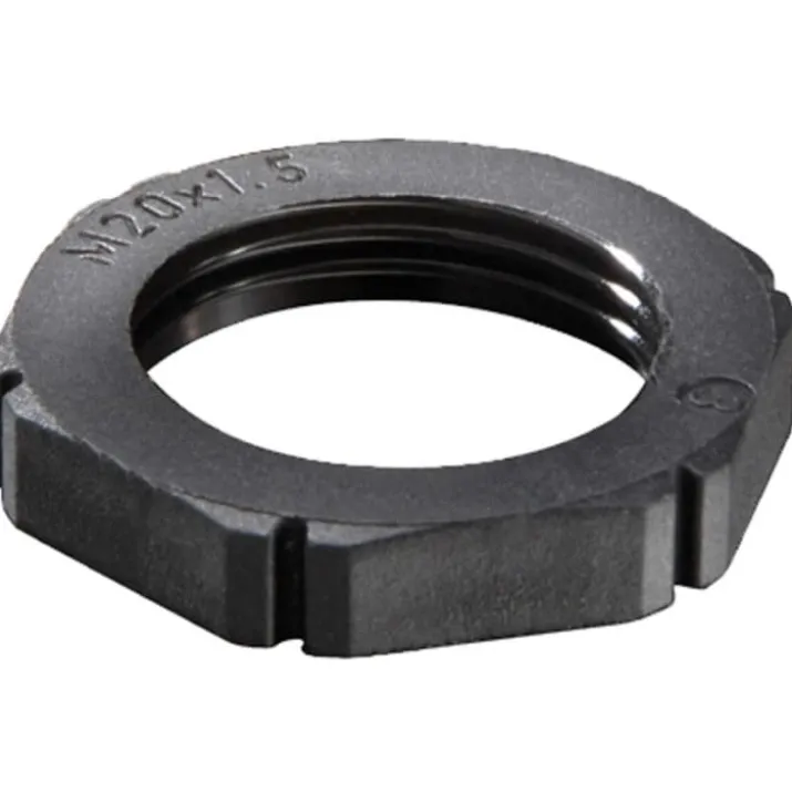 Wiska møtrik, M16x1,5, 5 mm, sort
