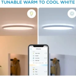 Wiz Superslim plafond, justerbar hvid, hvid, Ø29 cm
